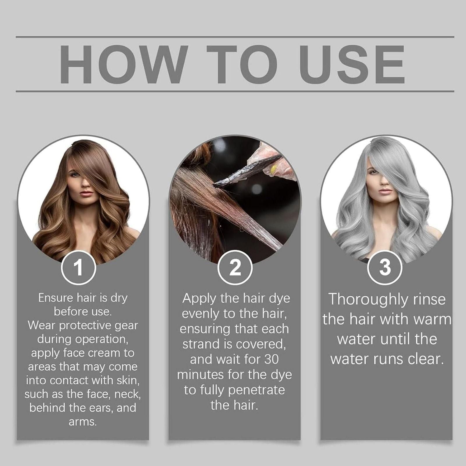 PERMANENT HAIR COLOR Silver Dye 100ML