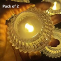Decorative Led Crystal Diamond Candle (Pack of 2)