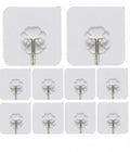 Hooks-Transparent Self Adhesive Hooks Hanger(Pack of 12)