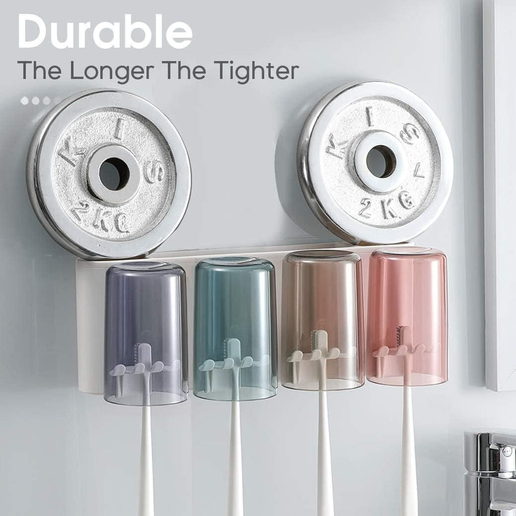 Plastic Toothbrush Holder Wall Mounted, 8 Toothbrush Holders