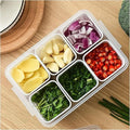 Food Storage Box With Lid and 6 Compartments