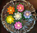 Flameless Lotus Flower Water Sensor LED Diyas (Pack of 6)