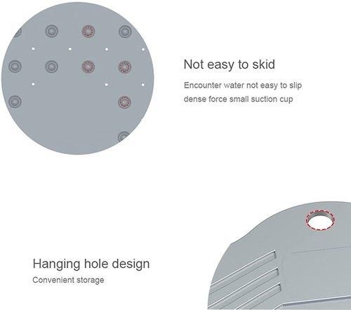 Bathroom Mat- Silicone Non Slip Round Bathroom Mat(Assorted Color)