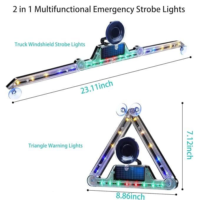 Solar Powered Wireless Foldable Road Safety Signal For Car