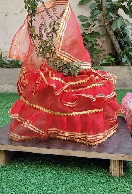 Tulsi Vastram - Lehenga & Chunni for Tulasi Vivah