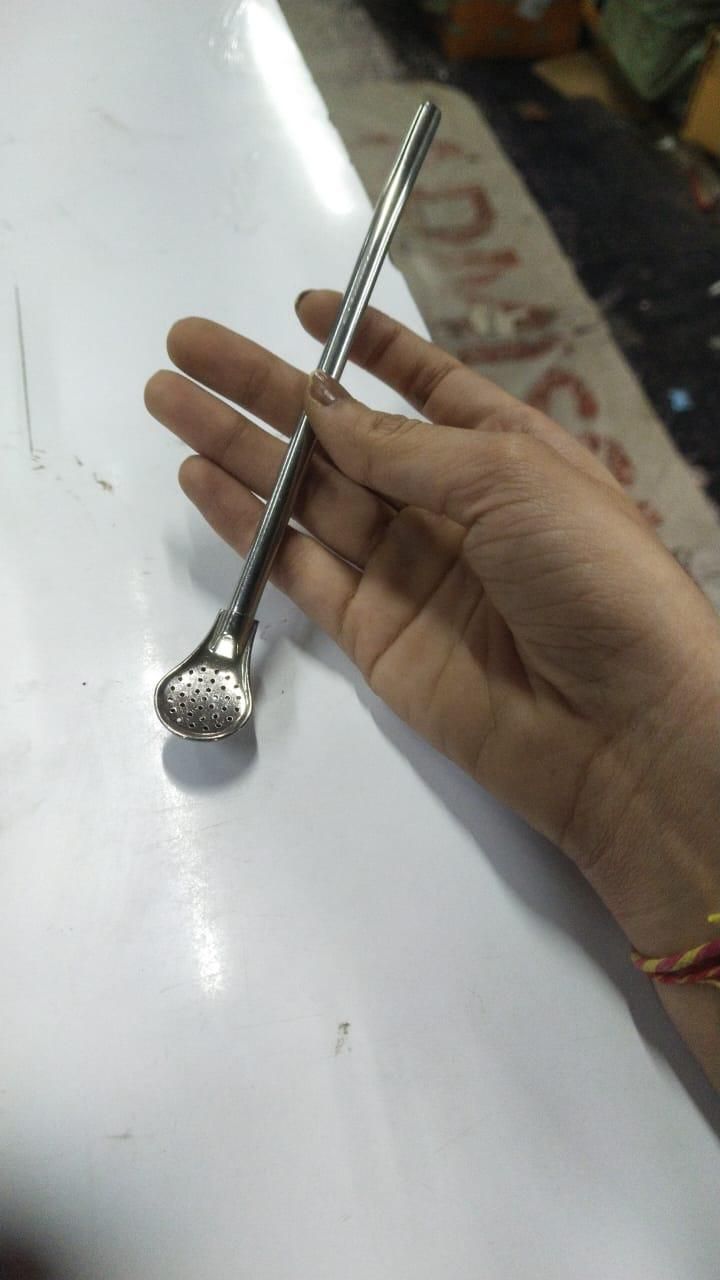 2 in 1 Stainless Steel Drinking Spoon Straws