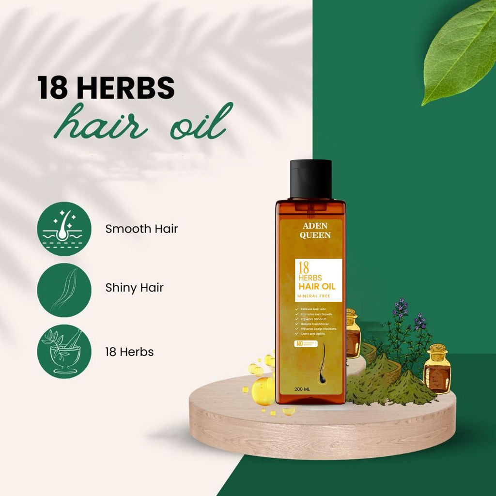Aen Queen 18 Herbs Hair Oil 200ML (Pack of 2)