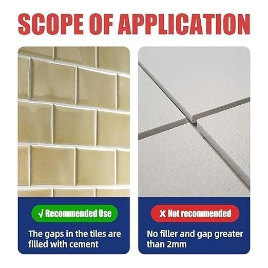 Tile Repair Pen (Pack of 2)  Grout Pen for Bathroom, Kitchen, Floor & Wall Tiles