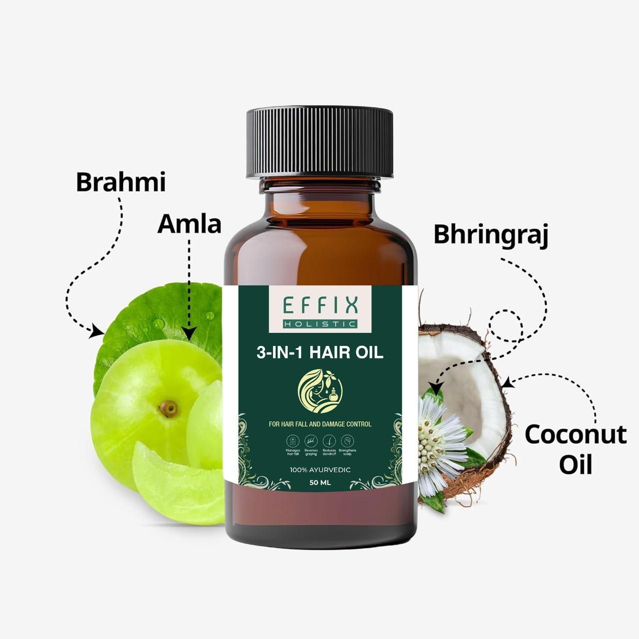 3 in 1 Hair Oil - 50ML