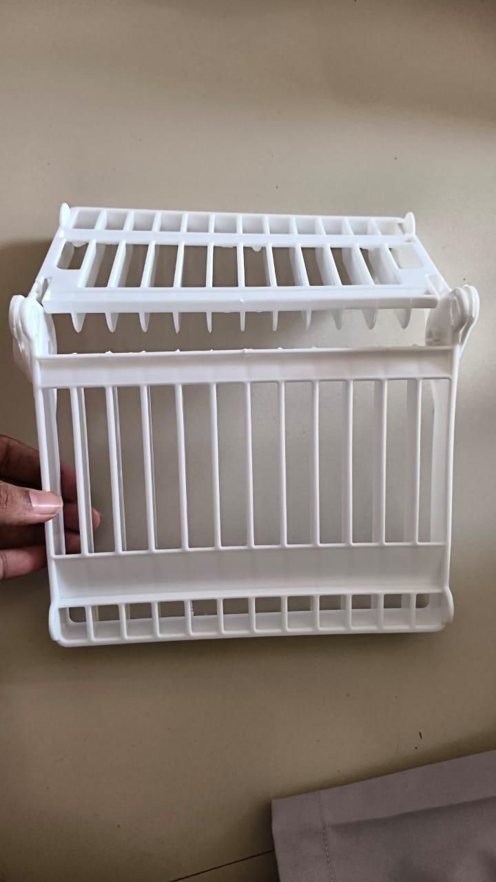 Folding Plastic Kitchen Dish Rack Stand for Kitchen Dinner Plate Holder, Multi Color- 1 Piece