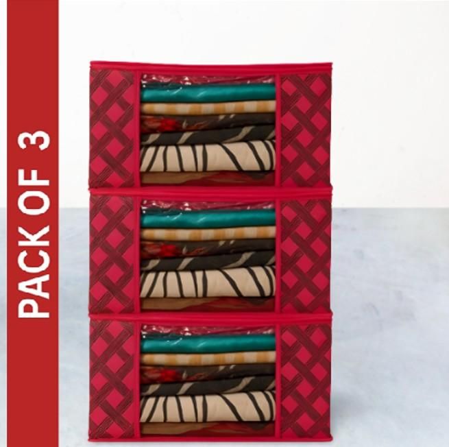 High Quality Printed Saree Cover (Pack of 3)