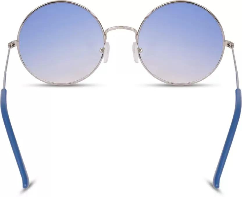 UV Protection Round Sunglasses (55 Blue)