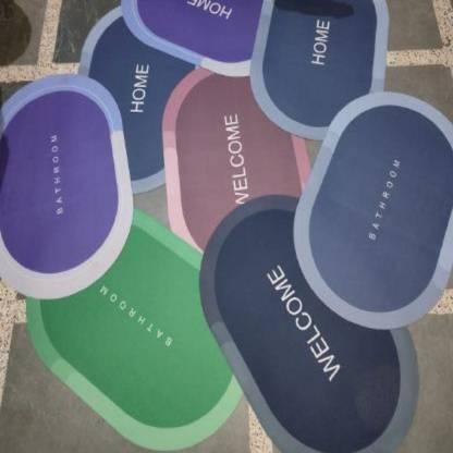 Water Absorbing Anti Slip Floor Mat, Bath Mat | Cushion Mat Super Absorbent Soft Carpet, Quick Dry Dirt Barrier For Bathroom Home, Office (40X60Cm, Assorted Color any 2)