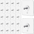 Wall Hooks, Adhesive Wall Screws Hanging Nails, No-Drilling Waterproof Screw Free Stickers for Hanging, Heavy-Duty Adhesive Wall Mount Screw Hooks for Kitchen Bathroom Bedroom Living Room 10 Pcs