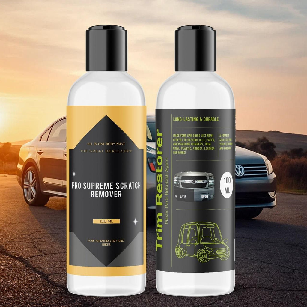 Pro Supreme Scratch Remover 125 ml and Trim Restorer 100 ml Pack of 1