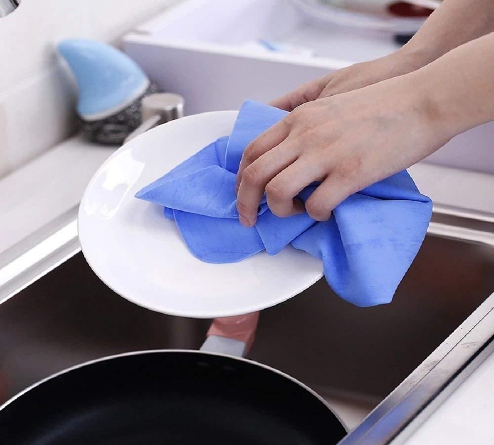 Towel-Magic Towel Reusable Absorbent Water for Kitchen Cleaning Car Cleaning(Pack of 4)