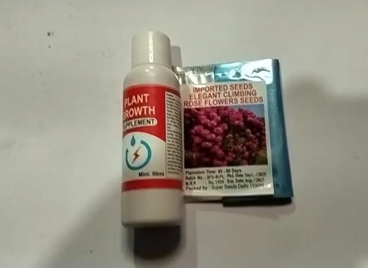 Plant Growth Serum + Rose Seeds Pack of 2 - ( 2  Rose Seeds + 1 Plant Growth Serum)