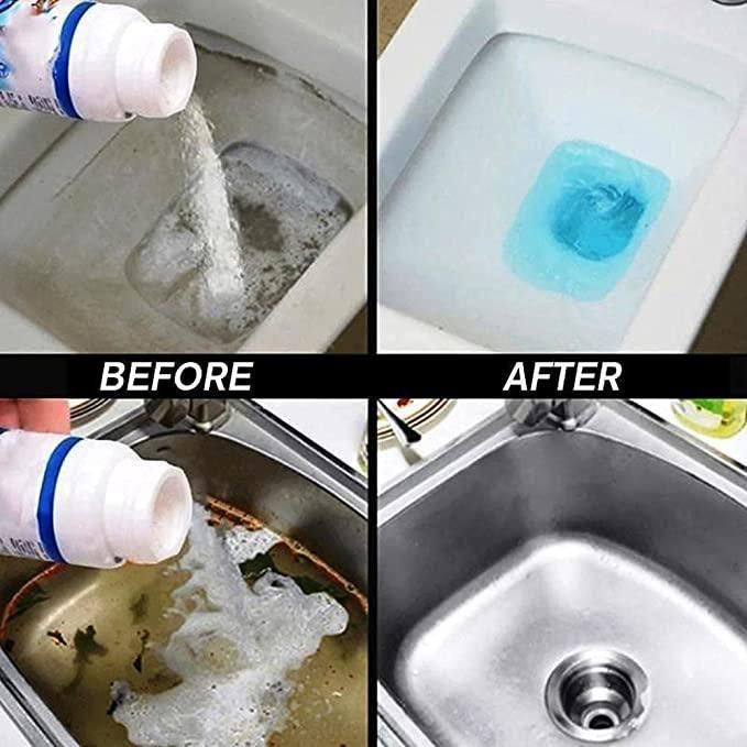 Drain Cleaner - Drain Blockage Cleaner Sink Cleaner Powder, Clog, Toilet Blockage Cleaner (Pack of 2)