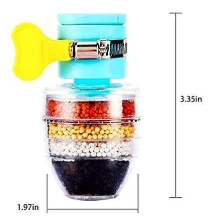 Activated Carbon Faucet Water Filters Universal Interface Home Kitchen Faucet Tap Water Clean Purifier Filter Cartridge Five Layer Water Filter-Multi Color  (Pack of 2)