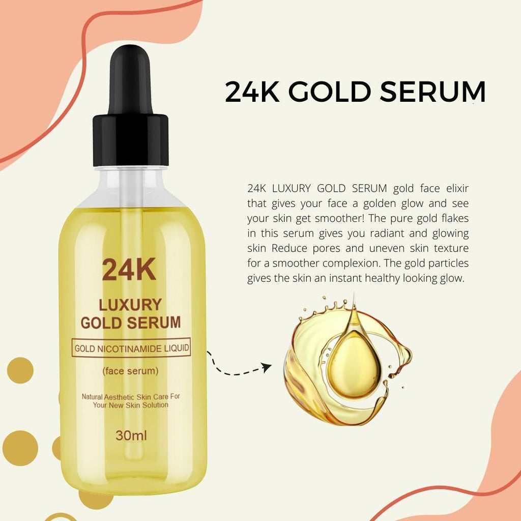 24K Gold Face Serum improves Dullness Reduces fine lines (30 ml) Pack of 1