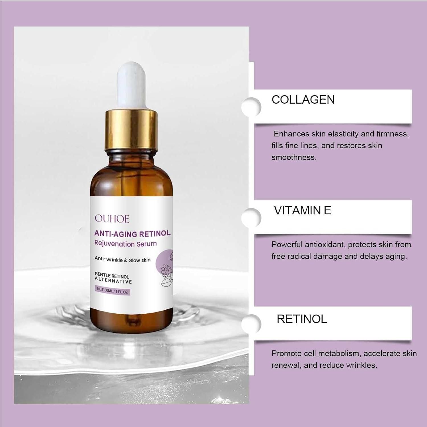 Anti-Aging Retinol Rejuventaion Serum anti Wrikle & Glow 30Ml