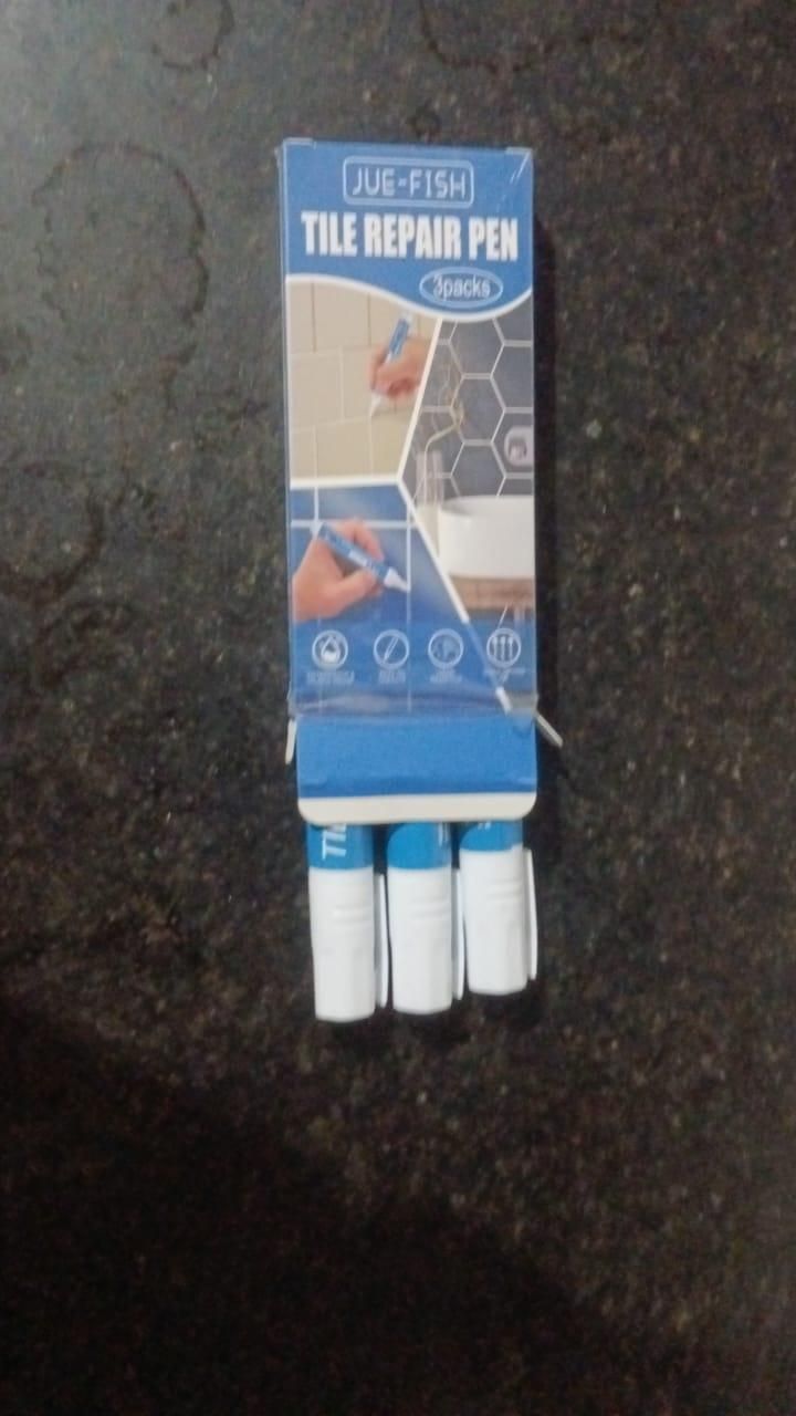 Tile Repair Pen (Pack of 2)  Grout Pen for Bathroom, Kitchen, Floor & Wall Tiles