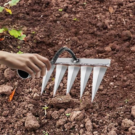5 Teeth Carbon Steel Garden Weeding