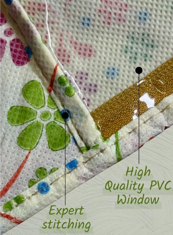 High Quality Ivory Flower Printed Saree Cover