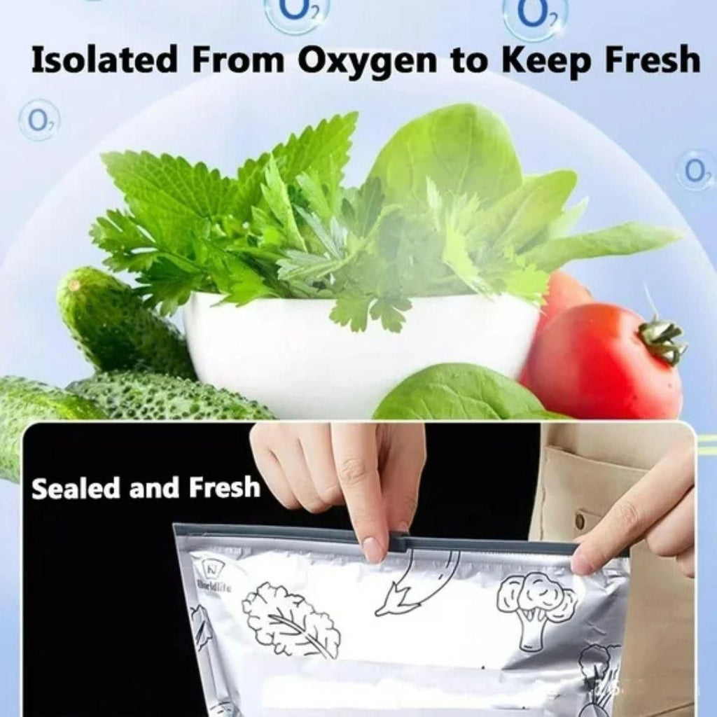 Reusable Aluminum Foil Sealable Storage Bags (Pack of 10)