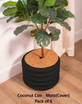 Natural Coconut Coir Mats (Pack of 6pc)
